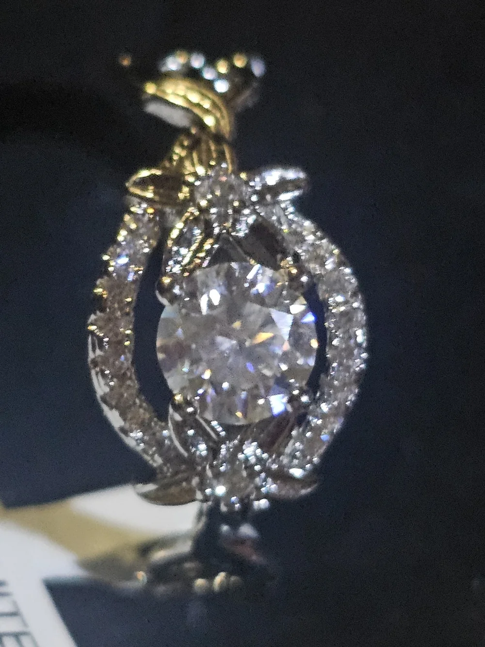 Ornate Halo Moissanite Ring Whimsical S925
